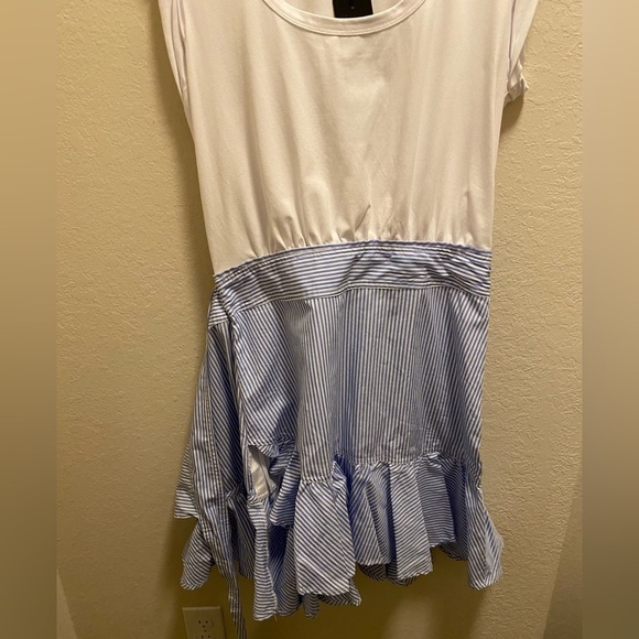 Veronica Beard White & Blue Addyson Dress Size M New With Tag - Picture 4 of 12